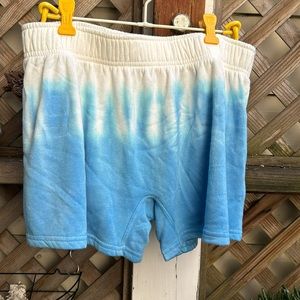 ANTHROPOLOGIE MARONIE  Size Large Soft Shorts. Blue and white tie dye.  NWT